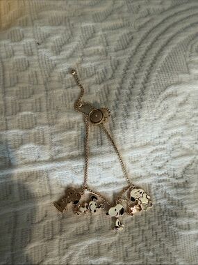 Gold Peanuts Charm Bracelet